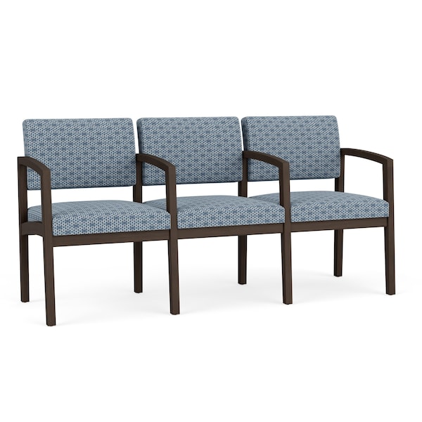 Lesro Lenox 3 Seat Tandem Seating W/ Arms, 65 in W 26 in L 31.5 in H LW3103 - main